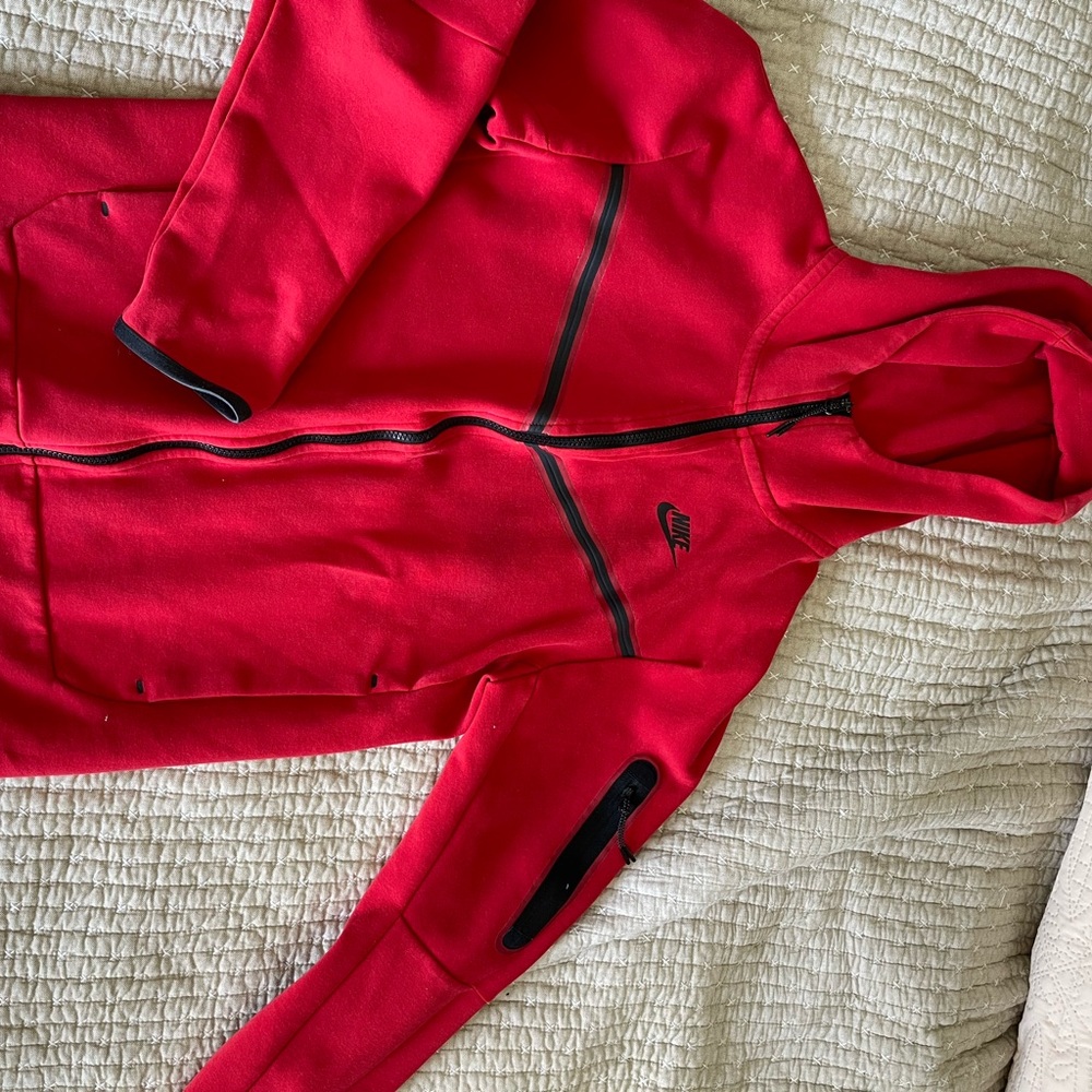 Nike Red Hoodie with Black Accents